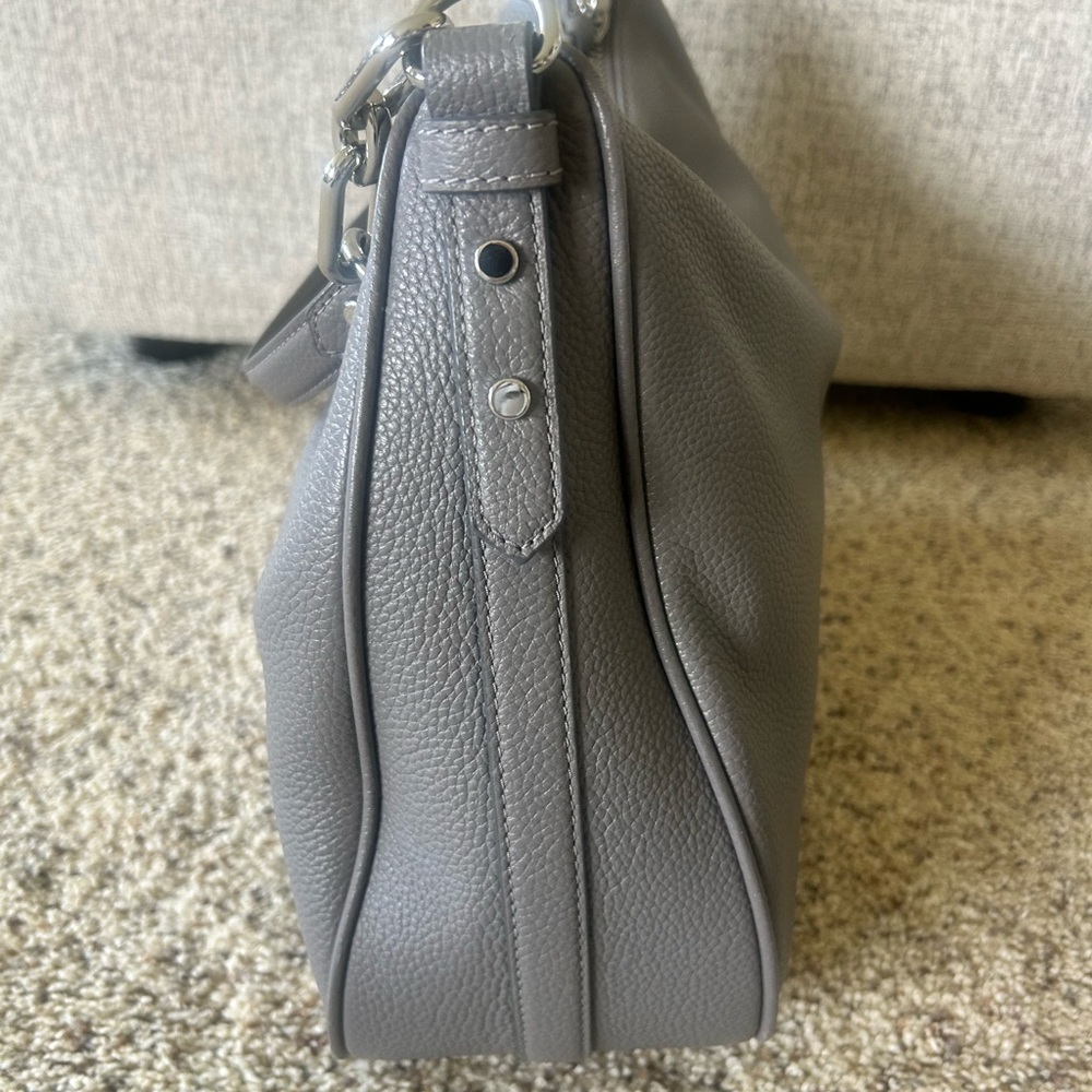 Kate Spade Pebbled Leather Hobo in Gray - Picture 6 of 7